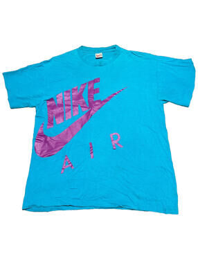 Nike Air 90s Shirt Men XL Blue Teal Grapes Jordan Purple Tee White Tag VTG